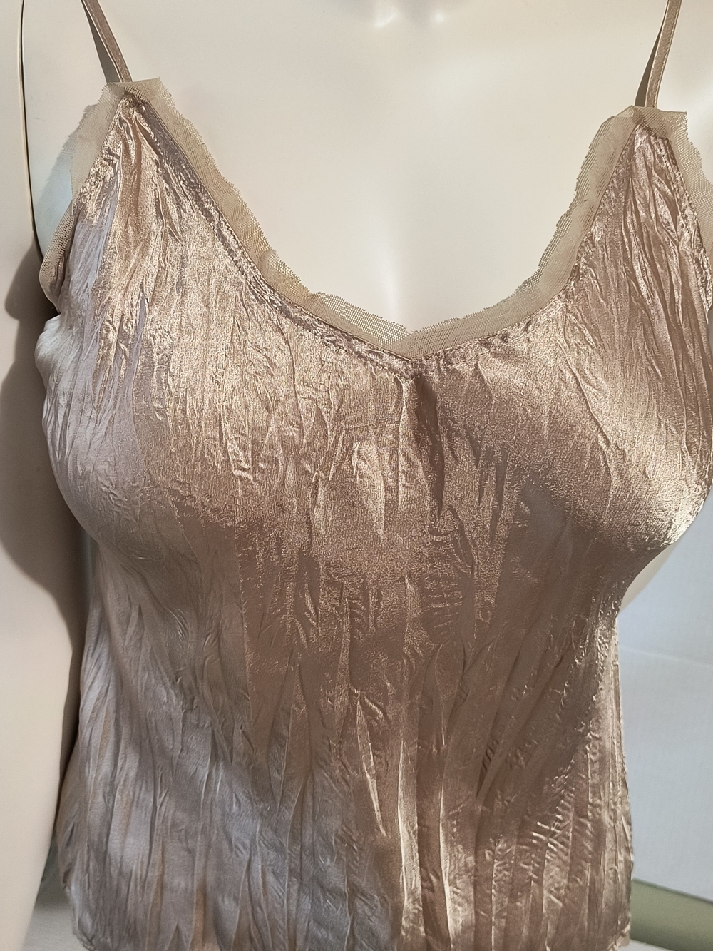 Liz Claiborne Metallic Taupe Slip Cami